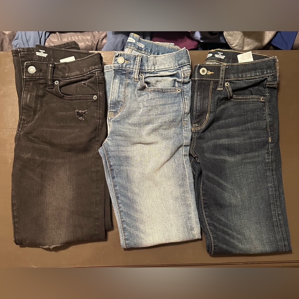 EUC- 3 Pairs of Old Navy Boys size 10 Karate slim jeans
